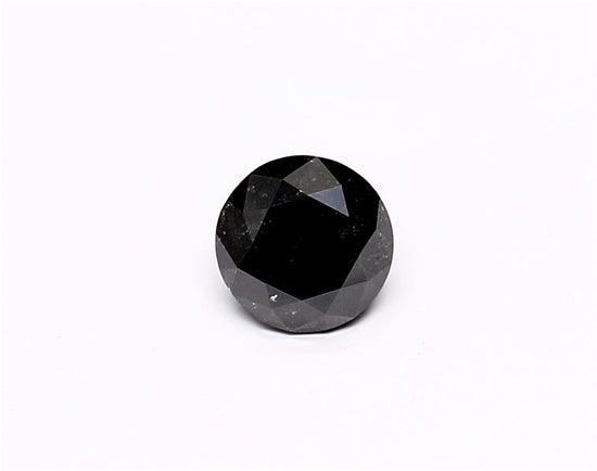 0.64 Carat Natural Black Round Diamond GIA