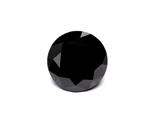 1.65 Carat Natural Black Round Diamond GIA
