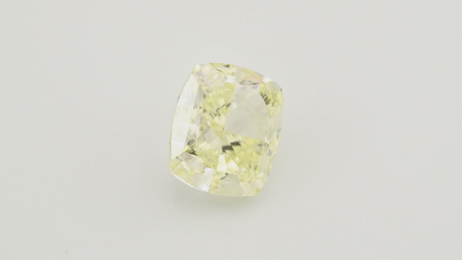 2.01 Carat Light Yellow Cushion Diamond VS1 GIA