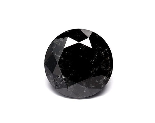 0.99 Carat Natural Black Round Diamond GIA
