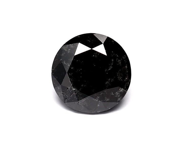 0.99 Carat Natural Black Round Diamond GIA