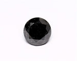 1.51 Carat Natural Black Round Diamond GIA