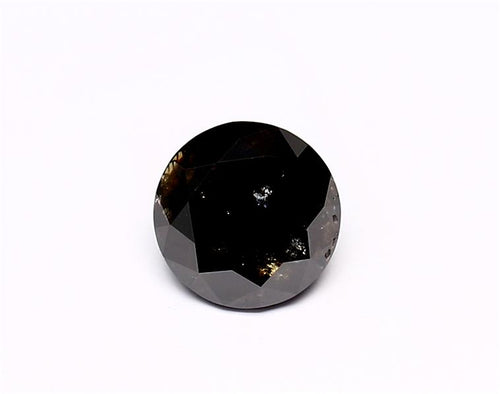 1.14 Carat Natural Black Round Diamond GIA