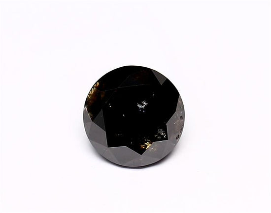 1.14 Carat Natural Black Round Diamond GIA