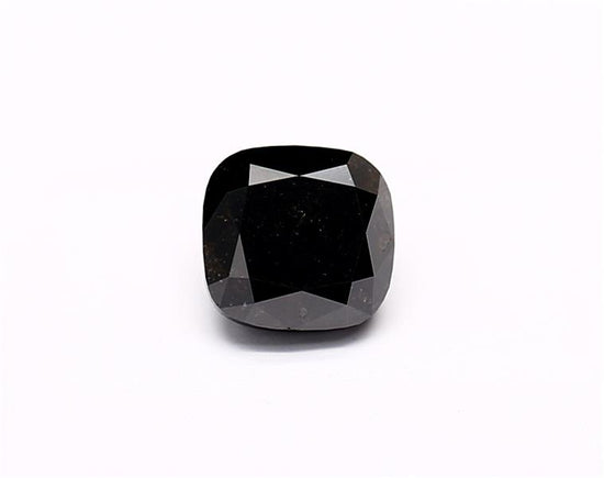 1.22 Carat Natural Black Cushion Diamond GIA