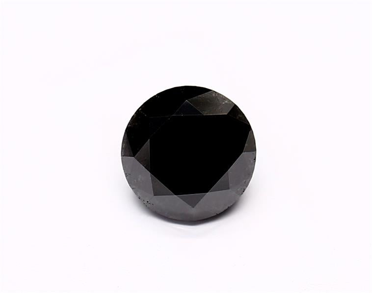 1.2 Carat Natural Black Round Diamond GIA
