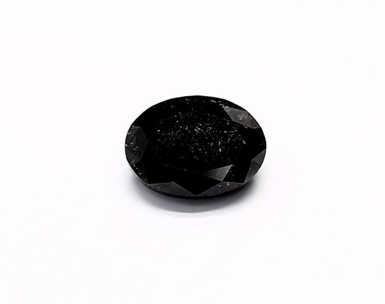 1.4 Carat Natural Black Oval Diamond GIA