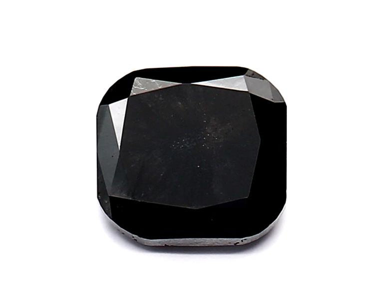 1.3 Carat Natural Black Cushion Diamond GIA