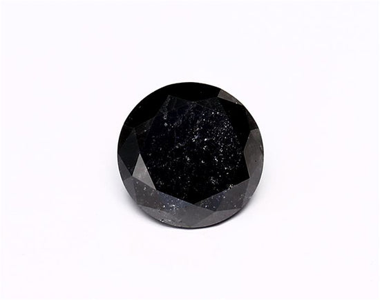 1.21 Carat Natural Black Round Diamond GIA