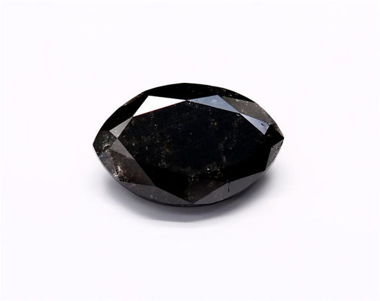 7.37 Carat Natural Black Marquise Diamond GIA