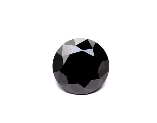 1.82 Carat Natural Black Round Diamond GIA