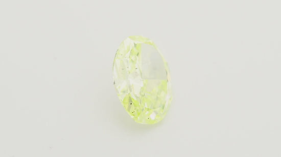 0.52 Carat Fancy Yellow Green Oval Diamond SI1 GIA