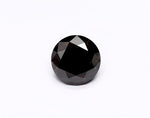 1.67 Carat Natural Black Round Diamond GIA