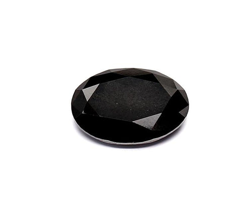 1.38 Carat Natural Black Oval Diamond GIA