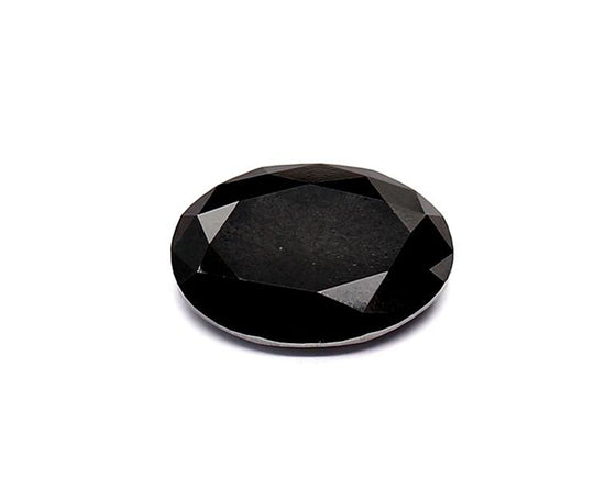 1.38 Carat Natural Black Oval Diamond GIA