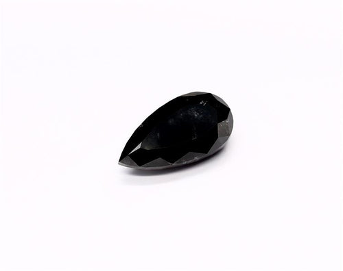 1.52 Carat Natural Black Pear Diamond GIA
