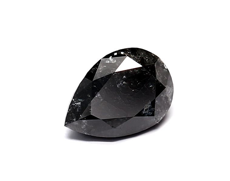 1.01 Carat Natural Black Pear Diamond GIA