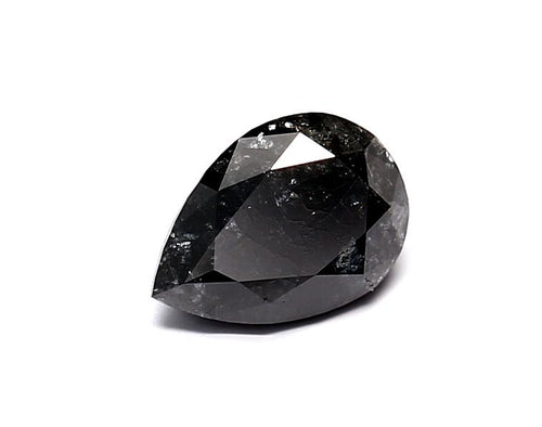 1.01 Carat Natural Black Pear Diamond GIA