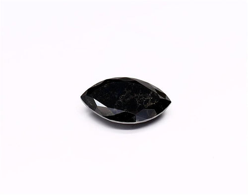 0.63 Carat Natural Black Marquise Diamond GIA