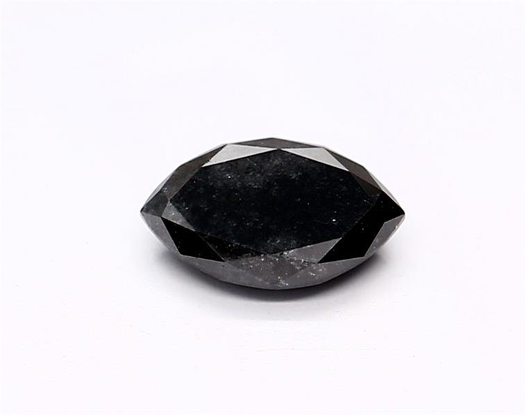 0.44 Carat Natural Black Marquise Diamond GIA