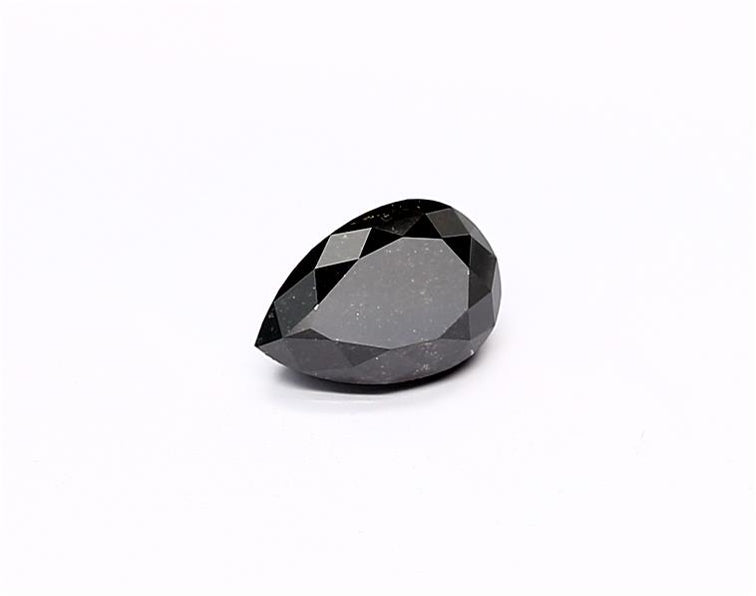 1.04 Carat Natural Black Pear Diamond GIA