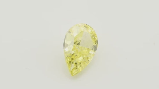 0.52 Carat Fancy Intense Yellow Pear Diamond VS2 GIA