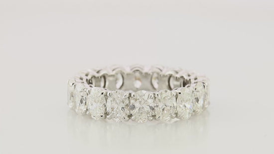 Colorless F color Oval Diamond Full Eternity Ring