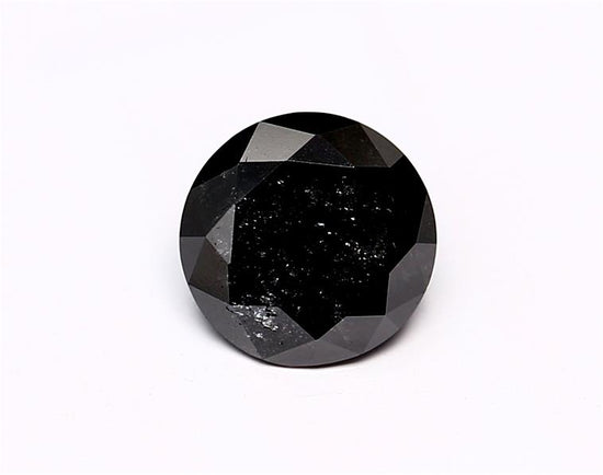 0.83 Carat Natural Black Round Diamond GIA