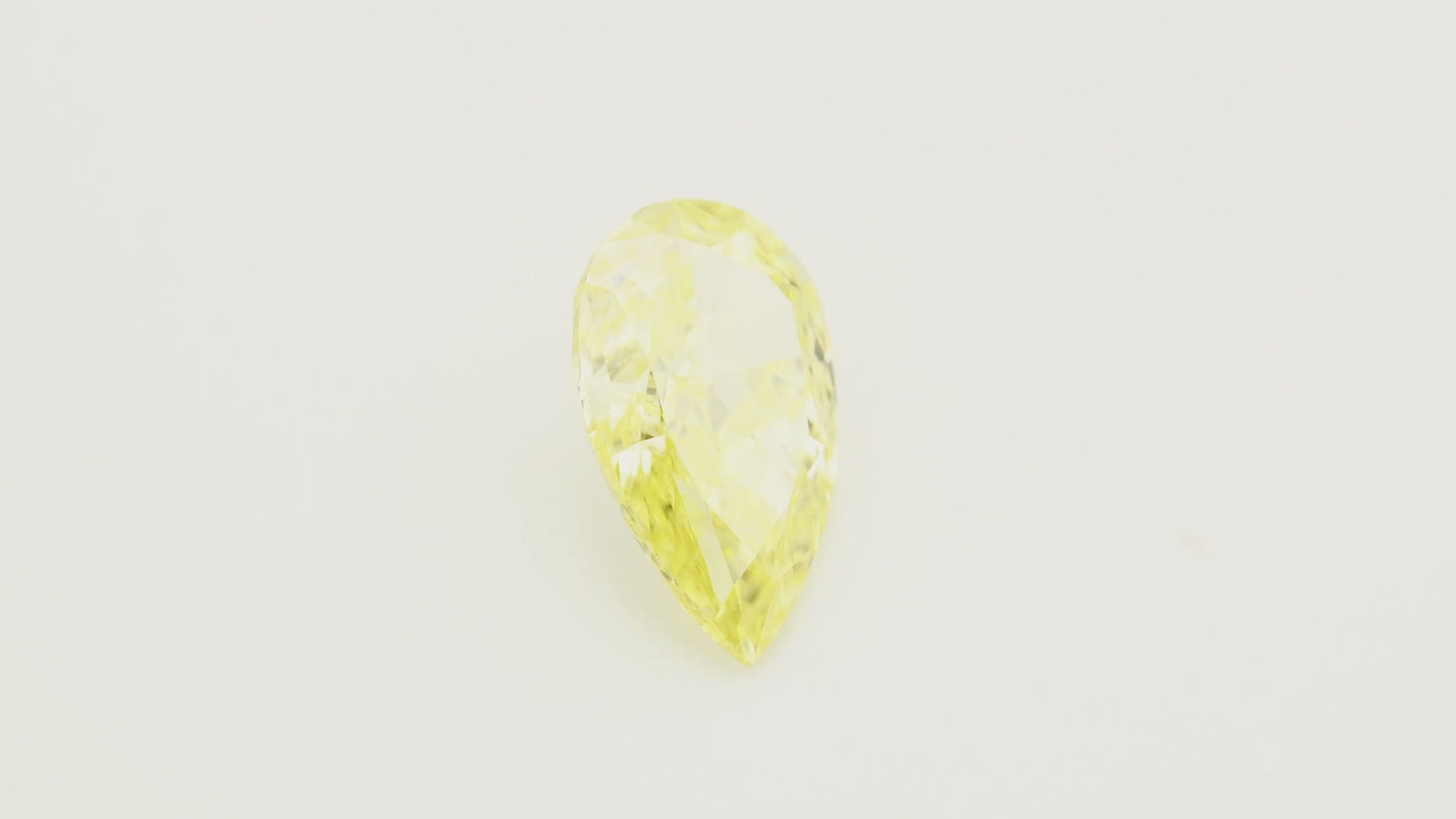 0.60 Carat Fancy Yellow Pear Diamond VS1 GIA