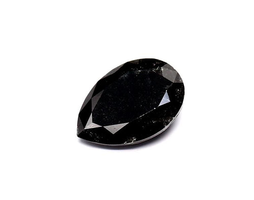 1.93 Carat Natural Black Pear Diamond GIA