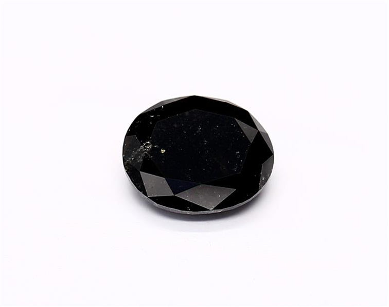 1.26 Carat Natural Black Oval Diamond GIA