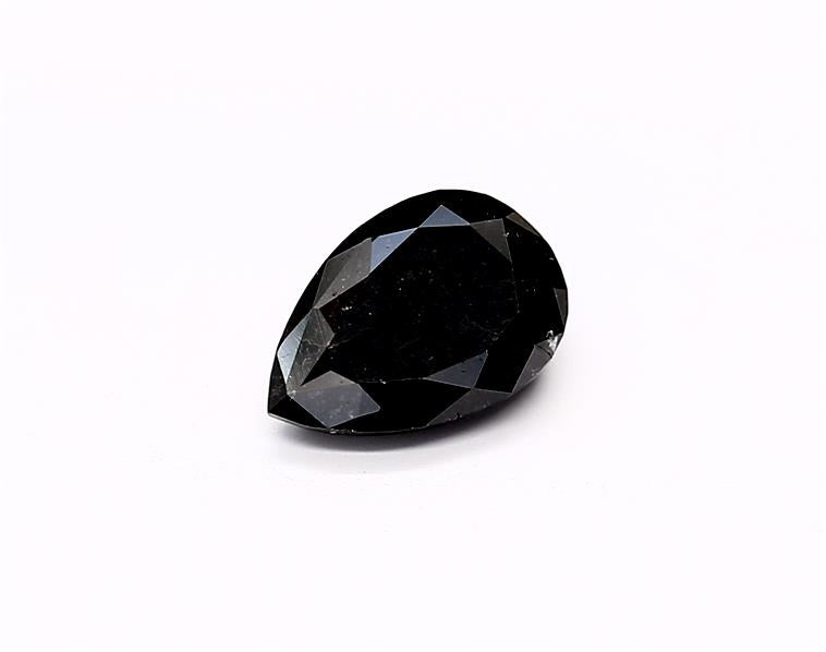 1.62 Carat Natural Black Pear Diamond GIA