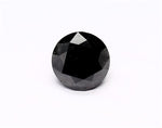 1.27 Carat Natural Black Round Diamond GIA