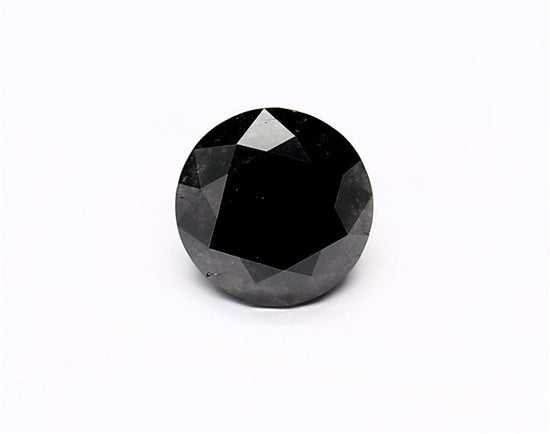 1.27 Carat Natural Black Round Diamond GIA