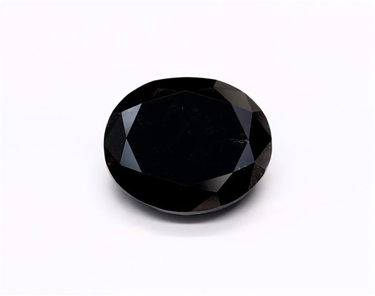 5.39 Carat Black Oval Diamond