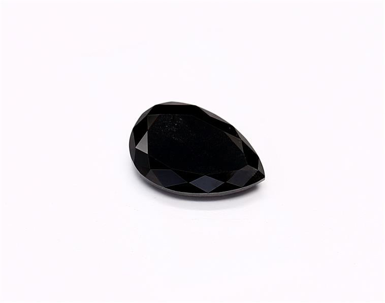 0.68 Carat Natural Black Pear Diamond GIA