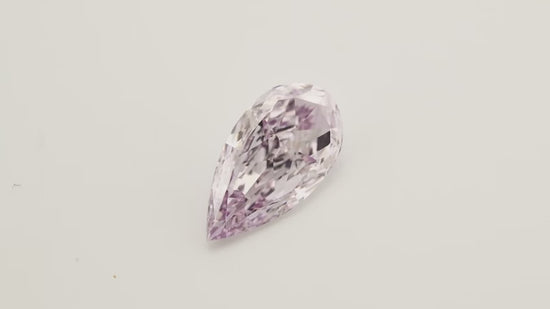 0.64 Carat Fancy Pink Purple Pear Diamond VS1 GIA