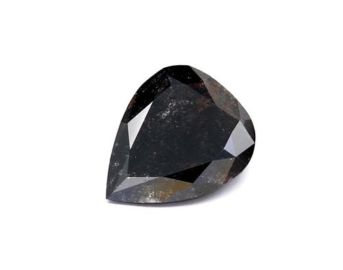 0.5 Carat Natural Black Pear Diamond GIA