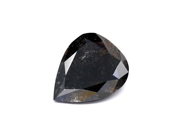 0.5 Carat Natural Black Pear Diamond GIA