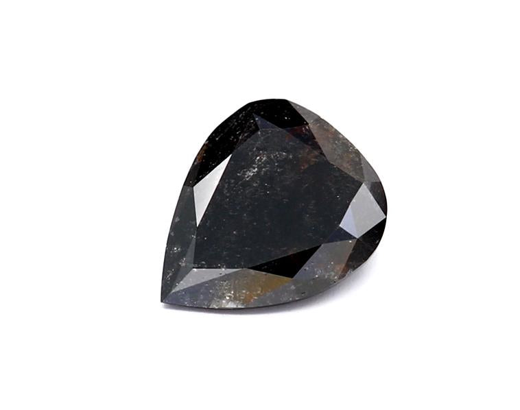 0.5 Carat Natural Black Pear Diamond GIA