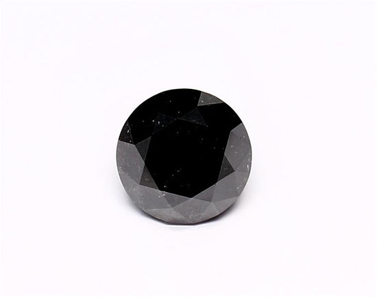 1.16 Carat Natural Black Round Diamond GIA