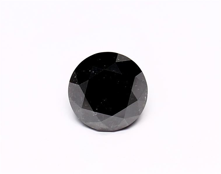 1.16 Carat Natural Black Round Diamond GIA