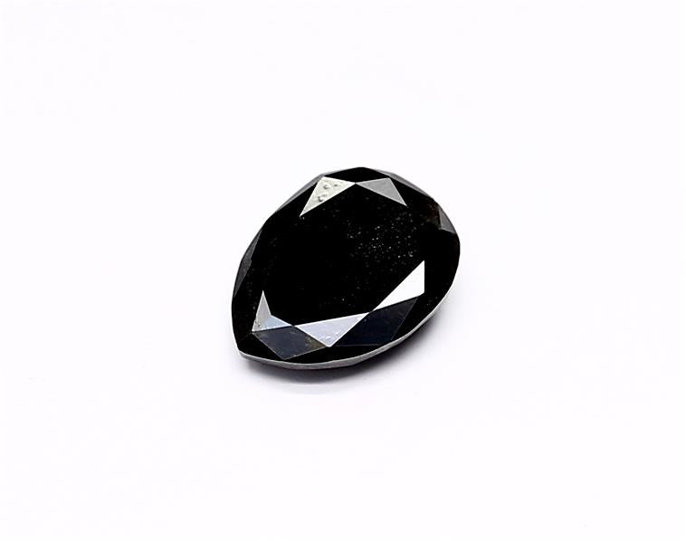 1.01 Carat Natural Black Pear Diamond GIA
