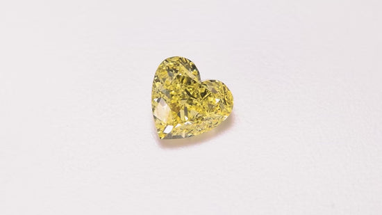 0.70 Carat Fancy Yellow Heart Diamond VS2 GIA