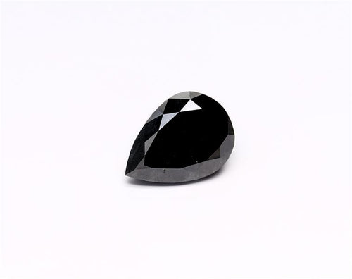 4.42 Carat Natural Black Pear Diamond GIA