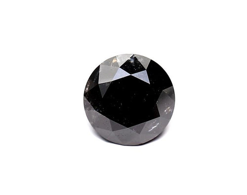 2.24 Carat Natural Black Round Diamond GIA