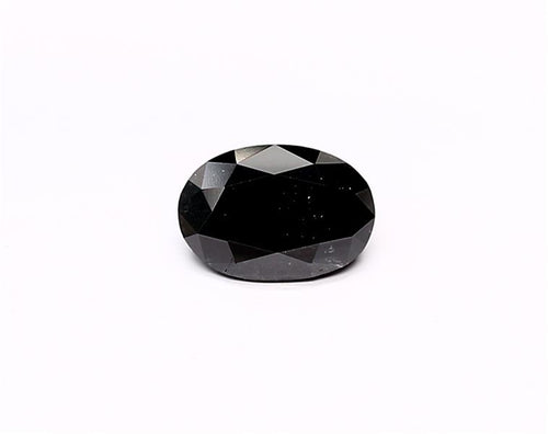 1.11 Carat Natural Black Oval Diamond GIA
