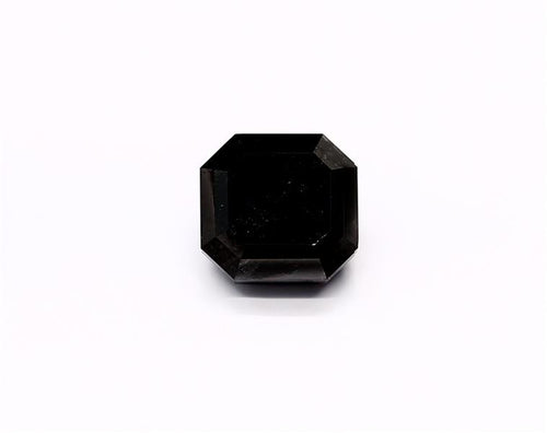 4.61 Carat Natural Black Sq emerald Diamond GIA