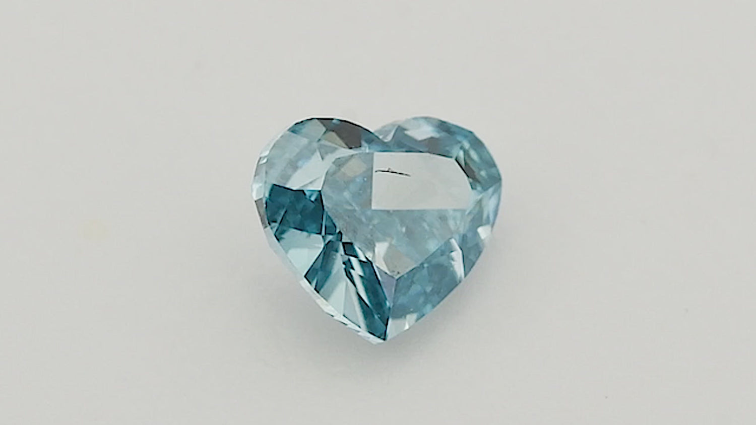0.18 Carat Fancy Vivid Green Blue Heart Diamond SI1 GIA