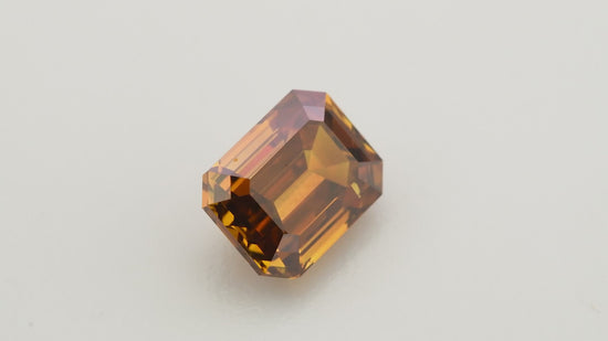 0.71 Carat Fancy Deep Brown Orange Emerald Diamond SI2 GIA
